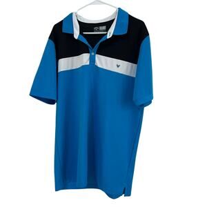 Callaway Men's Opti-Dri Polo Collared Golf Shirt Turquoise & Black Size XL